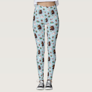 Vakantiepatroon Afro Eenhoorn Leggings