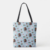Vakantiepatroon Afro Eenhoorn Tote Bag (Achterkant)
