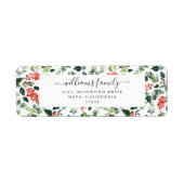 Vakantiepatroon Eigen terugzendadres label (Voorkant)