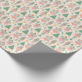 Vakantiepatroon in Notenkrakerballet Cadeaupapier (Hoek)