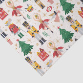 Vakantiepatroon in Notenkrakerballet Tissuepapier (Detail)