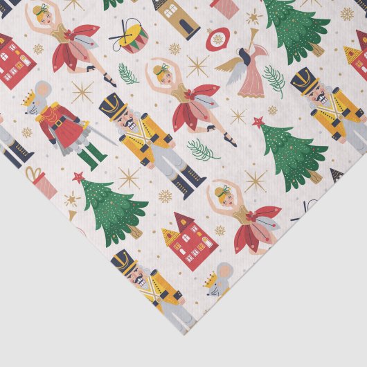 Vakantiepatroon in Notenkrakerballet Tissuepapier (Detail)