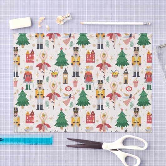 Vakantiepatroon in Notenkrakerballet Tissuepapier (Craft)