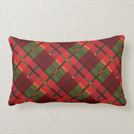 Vakantiepatroon in rood en groen kussen