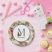 Vakantiepatroon Initiaal M Aangepast Papieren Bordje (Feest)