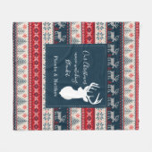 Vakantiepatroon kerstmis op maat fleece deken (Voorkant (Horizontaal))