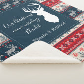 Vakantiepatroon kerstmis op maat sherpa deken (3/4)