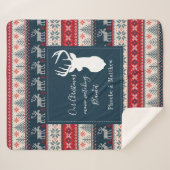 Vakantiepatroon kerstmis op maat sherpa deken (Voorkant (horizontaal))