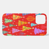 Vakantiepatroon, kerstversiering. Bos op een Case-Mate iPhone Case (Achterkant (horizontaal))