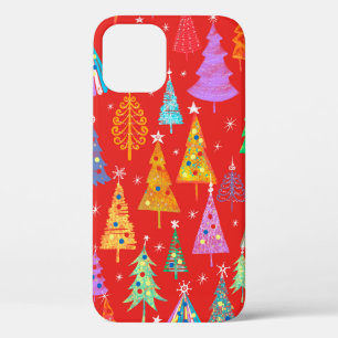 Vakantiepatroon, kerstversiering. Bos op een Case-Mate iPhone Case