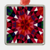 Vakantiepatroon Metalen Ornament (Voorkant)