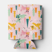 Vakantiepatroon Retro Reindeer Wonderland Blikjeskoeler (Achterkant)