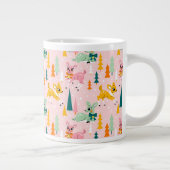 Vakantiepatroon Retro Reindeer Wonderland Grote Koffiekop (Rechts)