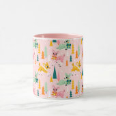 Vakantiepatroon Retro Reindeer Wonderland Mok (Midden)