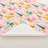 Vakantiepatroon Retro Reindeer Wonderland Sherpa Deken (3/4)