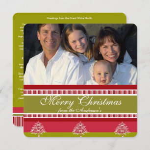 Vakantiepatroon (rood en groen) Kaart