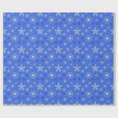 vakantiepatroon voor kerstsneeuwvlokken cadeaupapier (Vlak)