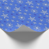 vakantiepatroon voor kerstsneeuwvlokken cadeaupapier (Hoek)