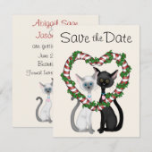 Vakantiepatten opslaan bericht over huwelijk datum kaart (Voorkant / Achterkant)