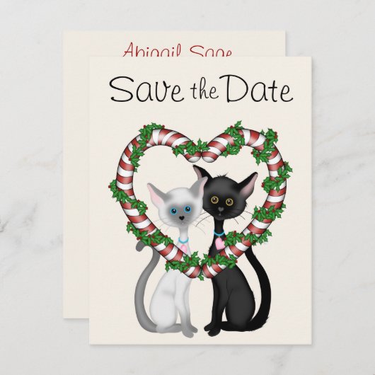 Vakantiepatten opslaan bericht over huwelijk datum kaart (Voorkant / Achterkant)