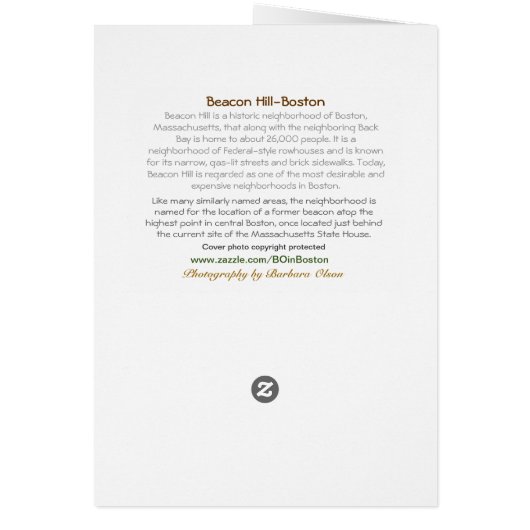 Vakantieperiode: Beacon Hill- Boston MA (Achterkant)