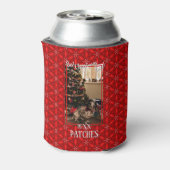 Vakantiepet Foto Sjabloon Beste Kerstmis ooit Blikjeskoeler (Blikje Achterkant)