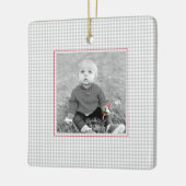 VakantiepHOTO NAAM JAAR Klassieke controle Kind ja Keramisch Ornament (Links)