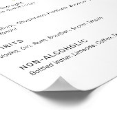 Vakantiepictogrammen drinken poster (Hoek)