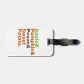 Vakantiepies ~ Feestive Xmas Thanksgiving Kerstmis Bagagelabel (Achterkant horizontaal)