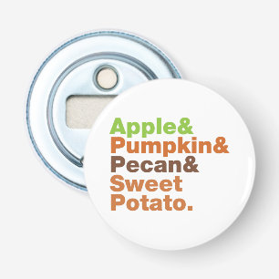 Vakantiepies ~ Feestive Xmas Thanksgiving Kerstmis Button Flesopener