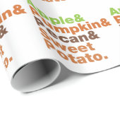 Vakantiepies ~ Feestive Xmas Thanksgiving Kerstmis Cadeaupapier (Rol Hoek)