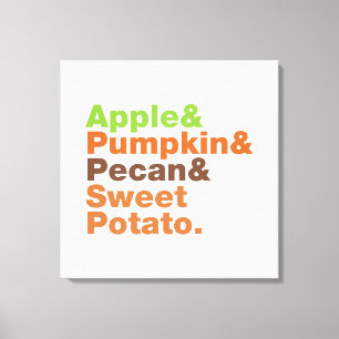 Vakantiepies ~ Feestive Xmas Thanksgiving Kerstmis Canvas Afdruk