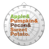 Vakantiepies ~ Feestive Xmas Thanksgiving Kerstmis Dartbord (Voorkant)