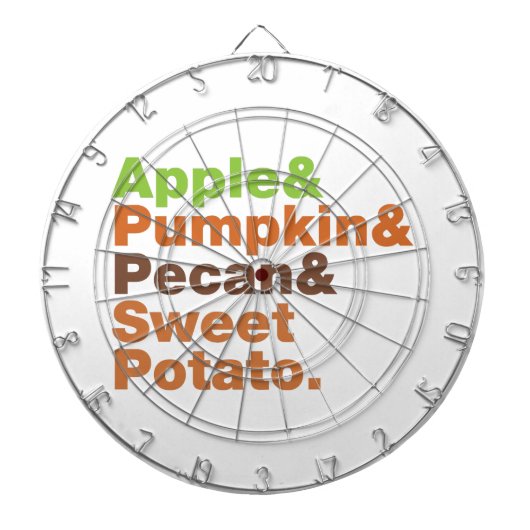 Vakantiepies ~ Feestive Xmas Thanksgiving Kerstmis Dartbord (Voorkant)