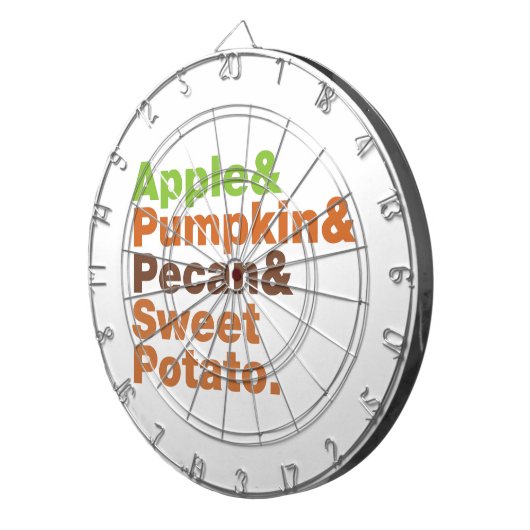 Vakantiepies ~ Feestive Xmas Thanksgiving Kerstmis Dartbord (Voorkant Rechts)