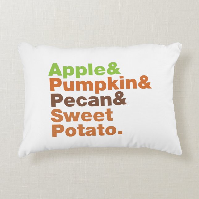 Vakantiepies ~ Feestive Xmas Thanksgiving Kerstmis Decoratief Kussen (Voorkant)