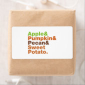 Vakantiepies ~ Feestive Xmas Thanksgiving Kerstmis Etiket (Insitu)