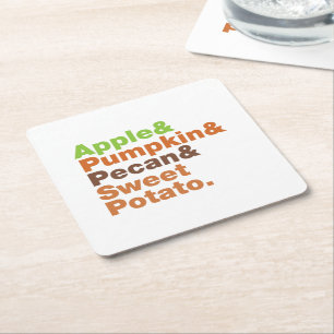 Vakantiepies ~ Feestive Xmas Thanksgiving Kerstmis Kartonnen Onderzetters