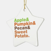 Vakantiepies ~ Feestive Xmas Thanksgiving Kerstmis Keramisch Ornament (Links)