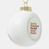 Vakantiepies ~ Feestive Xmas Thanksgiving Kerstmis Keramische Bal Ornament (Links)