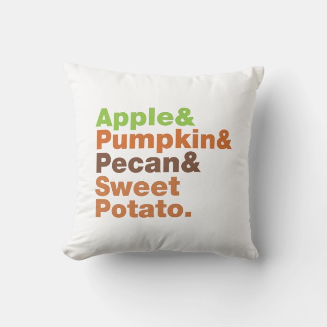 Vakantiepies ~ Feestive Xmas Thanksgiving Kerstmis Kussen (Voorkant)