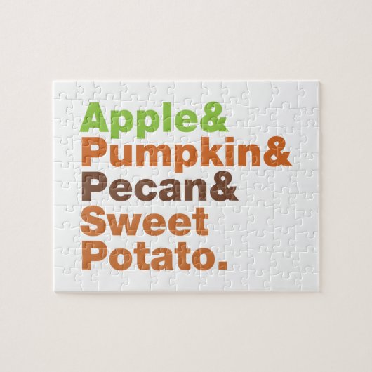 Vakantiepies ~ Feestive Xmas Thanksgiving Kerstmis Legpuzzel (Horizontaal)