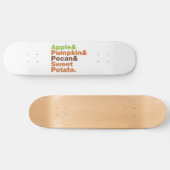 Vakantiepies ~ Feestive Xmas Thanksgiving Kerstmis Persoonlijk Skateboard (Horizontaal)