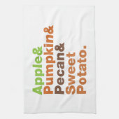 Vakantiepies ~ Feestive Xmas Thanksgiving Kerstmis Theedoek (Verticaal)