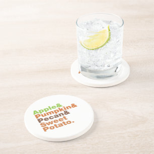 Vakantiepies ~ Feestive Xmas Thanksgiving Kerstmis Zandsteen Onderzetter