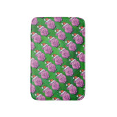 Vakantiepig in Santa Hat Pattern op Green Badmat (Voorkant Verticaal)