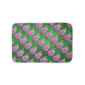Vakantiepig in Santa Hat Pattern op Green Badmat (Voorkant)
