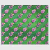 Vakantiepig in Santa Hat Pattern op Green Cadeaupapier (Vlak)