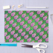 Vakantiepig in Santa Hat Pattern op Green Tissuepapier (Craft)