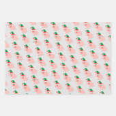 Vakantiepiggen die papierbladen overvullen inpakpapier vel (Voorkant 2)